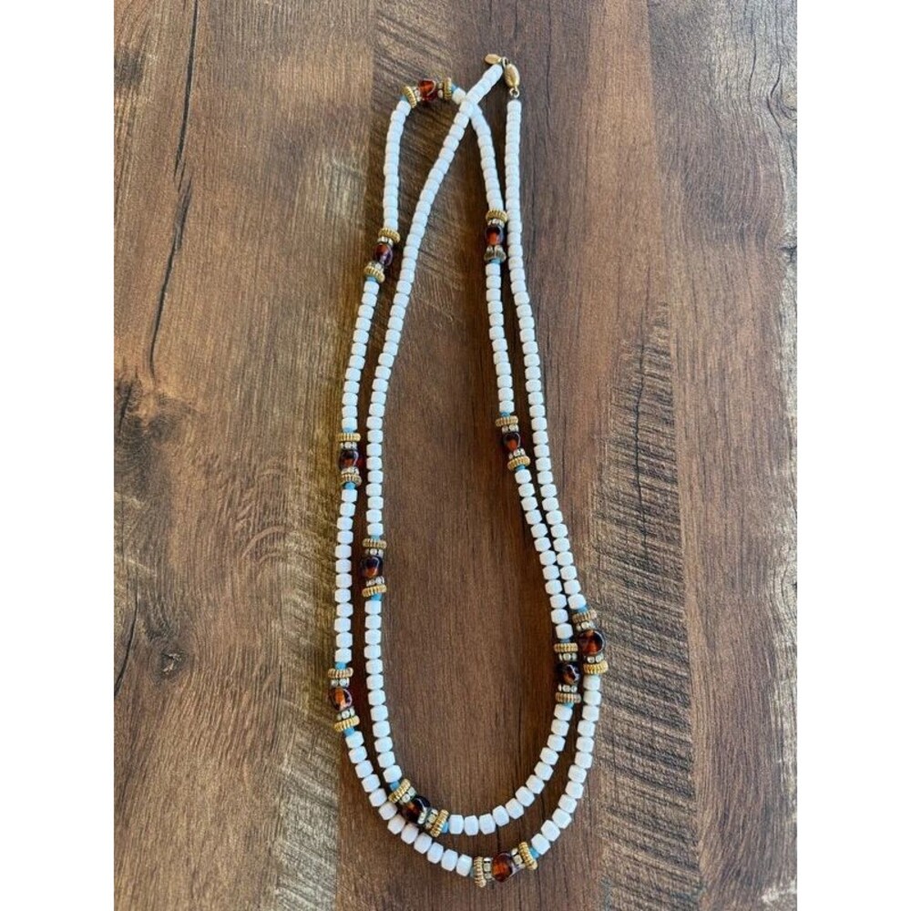 Vintage Sandra David glass necklace